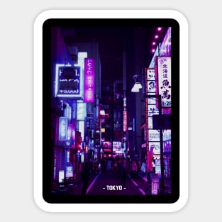 Tokyo Street Neon Synthwave Sticker